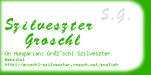 szilveszter groschl business card